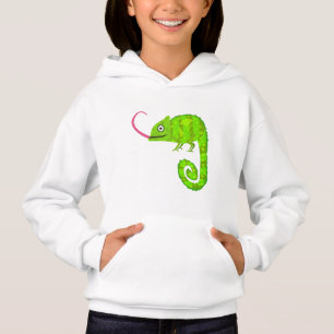 Grünes niedliches Chamäleon Hoodie
