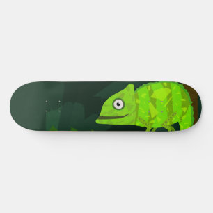 Grünes niedliches Chamäleon Skateboard