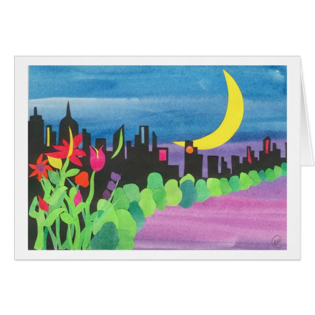 Grünes NYC nachts II 07-09 (Vorderseite (Horizontal))