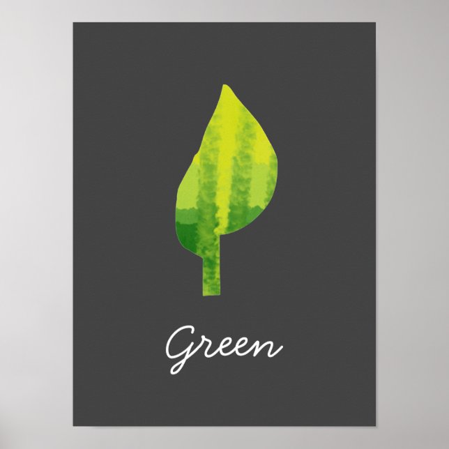 Grünes Öko Design Poster (Vorne)