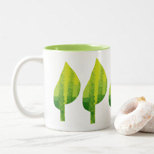 Grünes Öko Design Zweifarbige Tasse