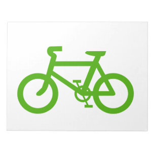 Grünes Öko-Fahrrad Notizblock