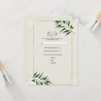 Grünes Olive Leaf Knochen Weiß & Gold Rustikale UA