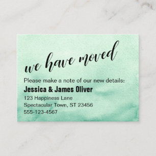 Grünes Ombre Aquarell haben wir Visitenkarte