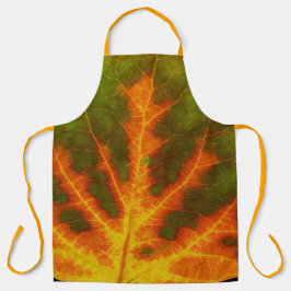Grünes Orange und gelbes Aspen Leaf #1 Schürze