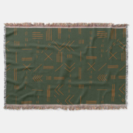 Grünes orangefarbenes Terracotta Gorgeous Geometri Decke