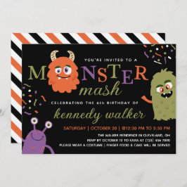 Grünes Orangen-Monster-Mash-Halloween-Party Einladung
