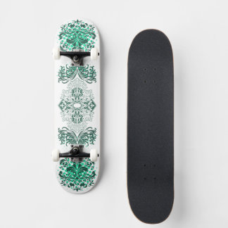 Grünes Ornamental Arabesque Skateboard