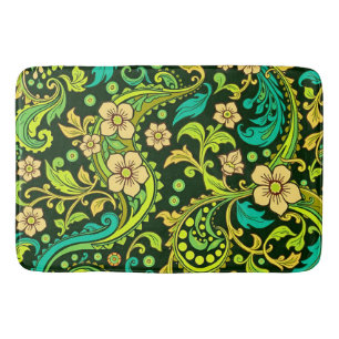 Grünes Paisleymuster Badematte
