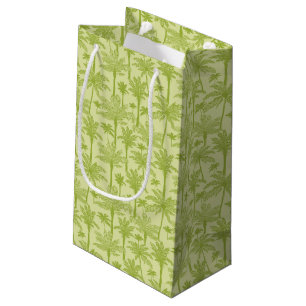 Grünes Palme-Muster Kleine Geschenktüte