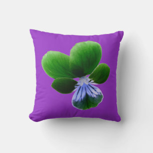 Grünes Pansy Kissen