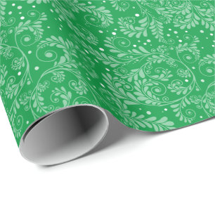 Grünes Papier für Blumenmuster Geschenkpapier