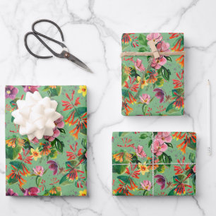 Grünes Papier für tropische Flora-Umhüllungen