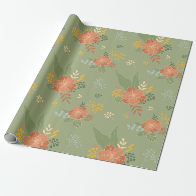 Grünes Papier Geschenkpapier (Ungerollt)