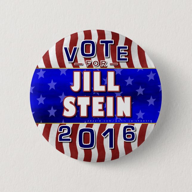Grünes Party 2016 Jill-Stein Präsidenten-Wahl Button (Vorderseite)