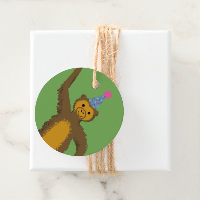 Grünes Party Tieraffäre Geschenkanhänger (Beispiel)