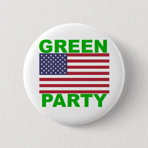 Grünes Party USA Button