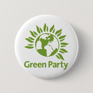 Grünes Party von England und Wales Button