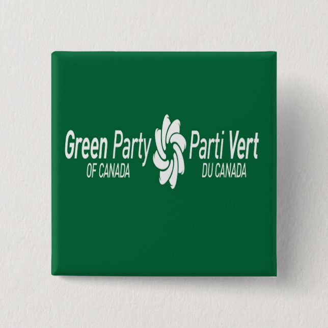 Grünes Party von Logo Kanadas Parti Vert DU Kanada Button (Vorderseite)