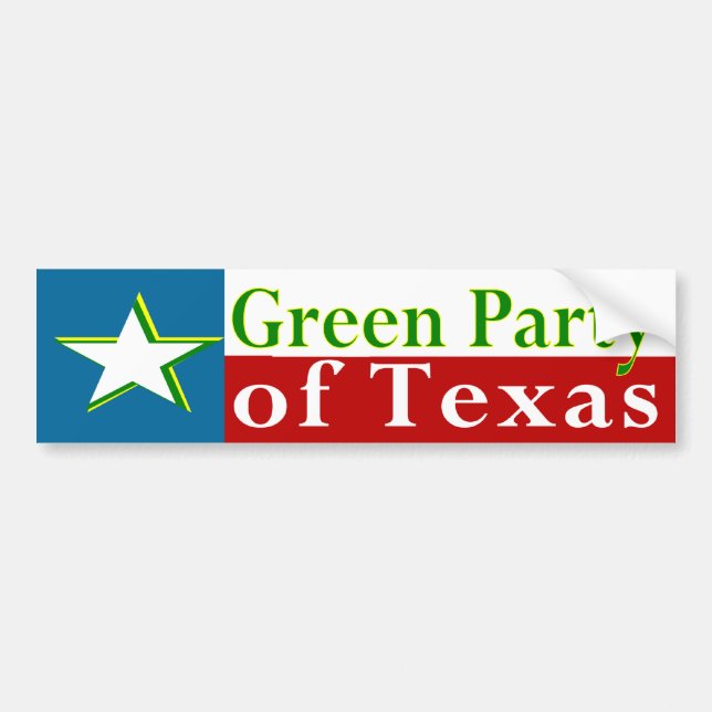 Grünes Party von Texas-Autoaufkleber Autoaufkleber (Vorne)