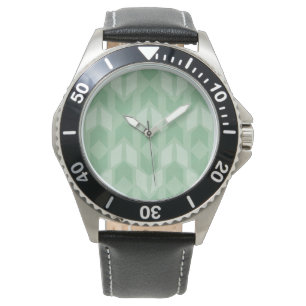 Grünes Pfeil-Muster Geo-Schritt- im Freien Armbanduhr