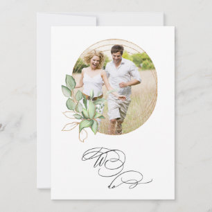 *~* Grünes PHOTO AR6 RSVP + QR Hochzeits Einladung