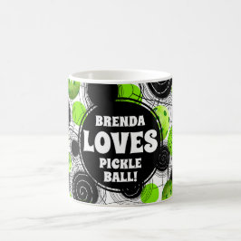 Grünes Pickleball Kaffeetasse