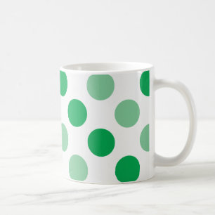Grünes Polka-Punktmuster Tasse