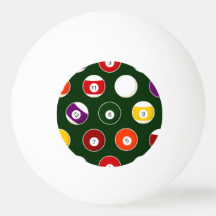 Grünes Pool-Ball-Billard-Muster Tischtennisball