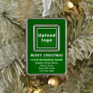 Grünes Portrait Rectangle Gerahmt Rahmen-Ornament Silber