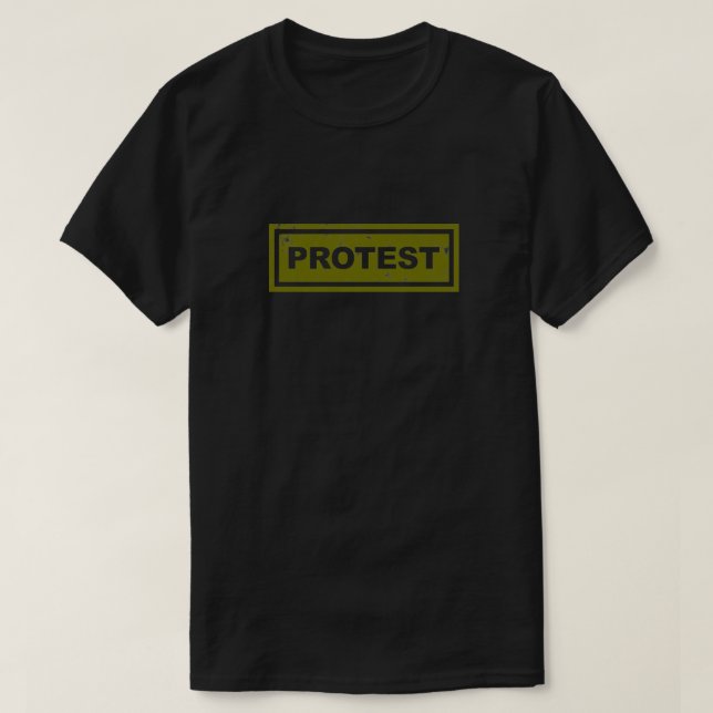 Grünes Protestzeichen T-Shirt (Design vorne)