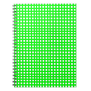 Grünes Quadratmaschengitter Notizblock