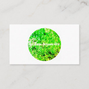 Grünes Rasen Organisch Anfühlende Visitenkarte