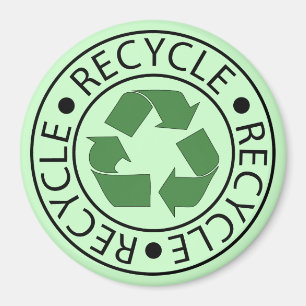 Grünes Recycling-Symbol Go Green Earth Day Öko Magnet