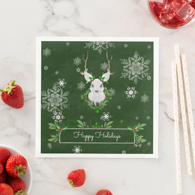 Grünes Reindepapier Napkin Serviette (Beispiel)