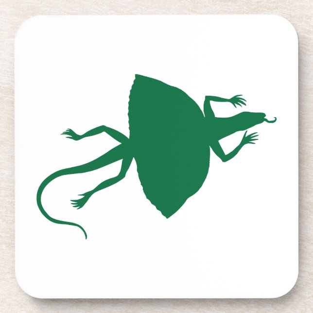 Grünes Reptil Getränkeuntersetzer (Vorderseite)