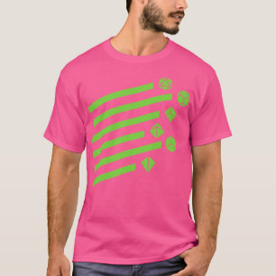 Grünes Retro-Polyhedral-Set T-Shirt