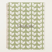 Grünes Retro-Vintages Y2K-Leaf-Muster