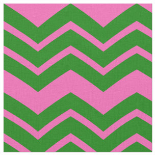 Grünes Rosa Chevron-Zickzack-Design Stoff