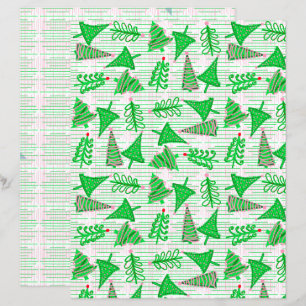 Grünes rosa Weihnachtsbaumbuch