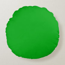 Grünes rundes Kissen (16")