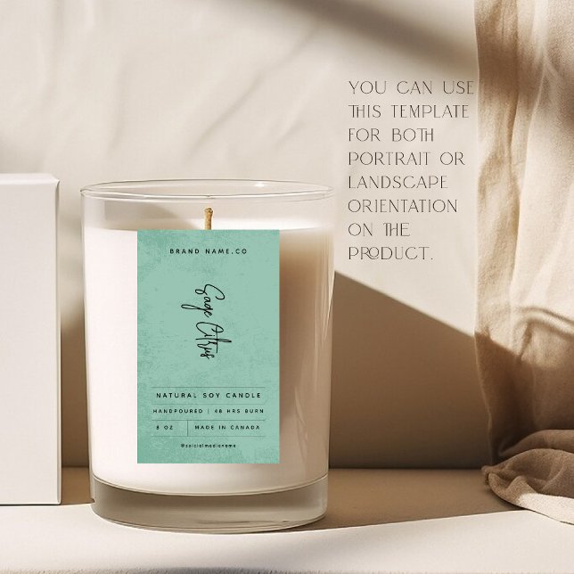 Grünes Rustikales Label Rechteckiger Aufkleber (Von Creator hochgeladen)