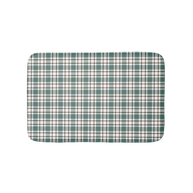 grünes Schachbrettmuster Badematte (Vorderseite)