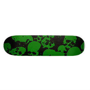 Grünes Schädel-Skateboard Skateboard