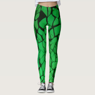Grünes Schatterglas Leggings