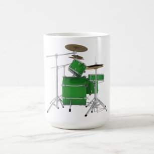 Grünes Schlagzeug-Set: Kaffeetasse