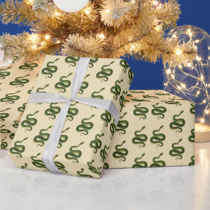 Grünes Schlangenverpackungspapier Geschenkpapier