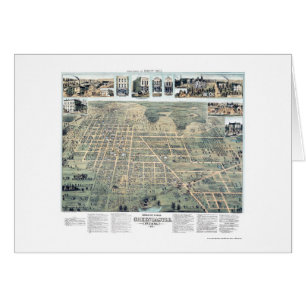 Grünes Schloss, IN panoramischer Karte - 1886