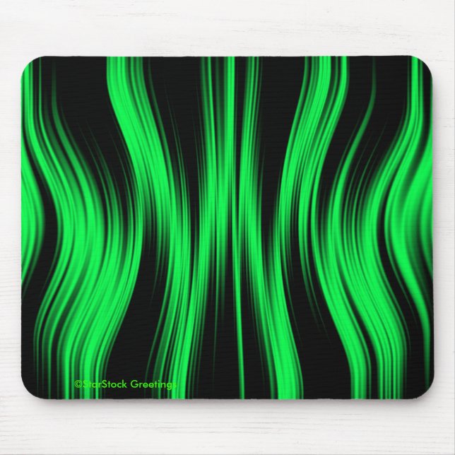 Grünes schwarzes NeonMousepad Mousepad (Vorne)