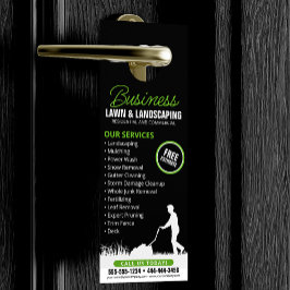 Grünes Schwarzes Rasenmähen Türanhänger